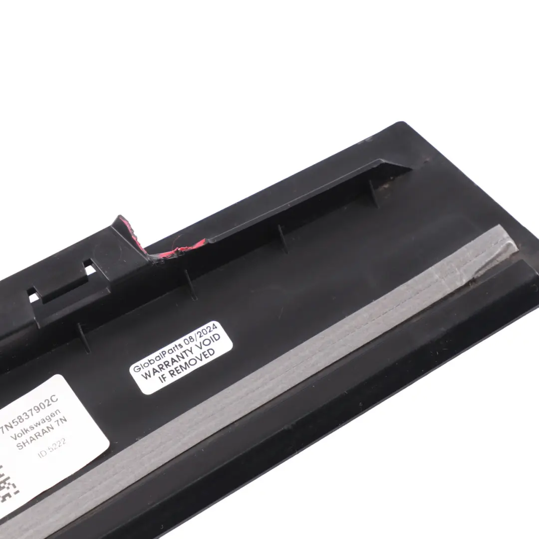 VW Sharan 7N Osłona Słupka C Prawy Przód Panel Drzwi - SKU 7N5837902C - Numer Części 7N5837902C
