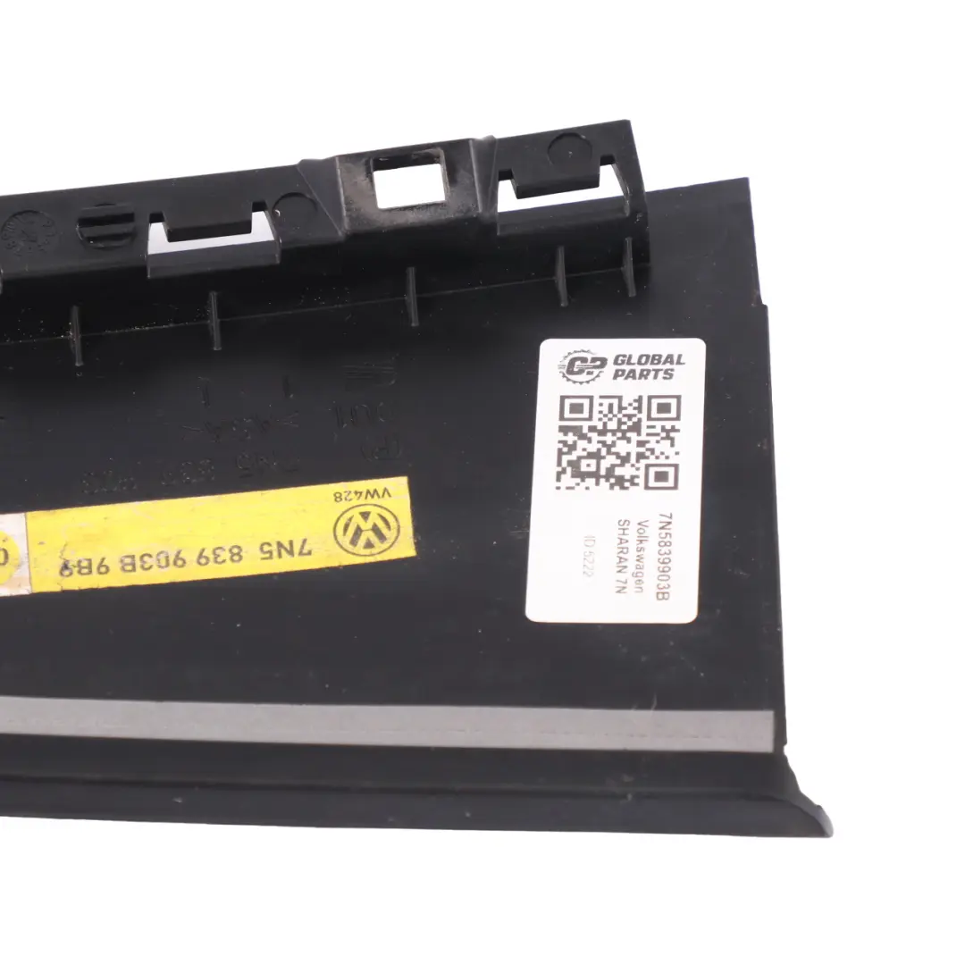 7N Cubrecolumna Panel Pilar C Exterior Izquierdo para VW Sharan con número de pieza 7N5839903B VW Sharan 7N Cubrecolumna Panel Pilar C Exterior Izquierdo - SKU 7N5839903B - Número de pieza 7N5839903B