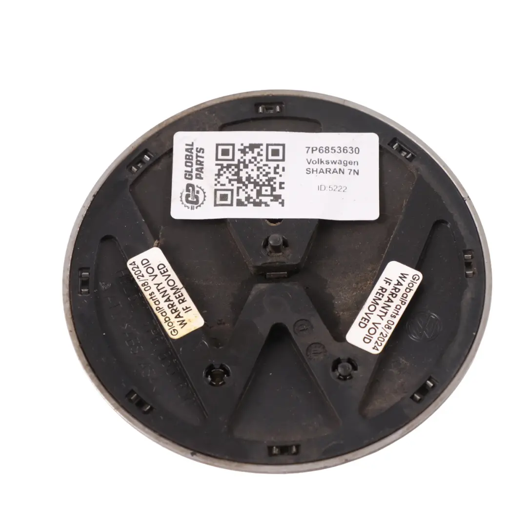 7N Kofferraum Deckel Emblem Logo Hinten Abzeichen für Volkswagen Sharan mit Teilenummer 7P6853630 Volkswagen Sharan 7N Kofferraum Deckel Emblem Logo Hinten Abzeichen - SKU 7P6853630 - Teilenummer 7P6853630
