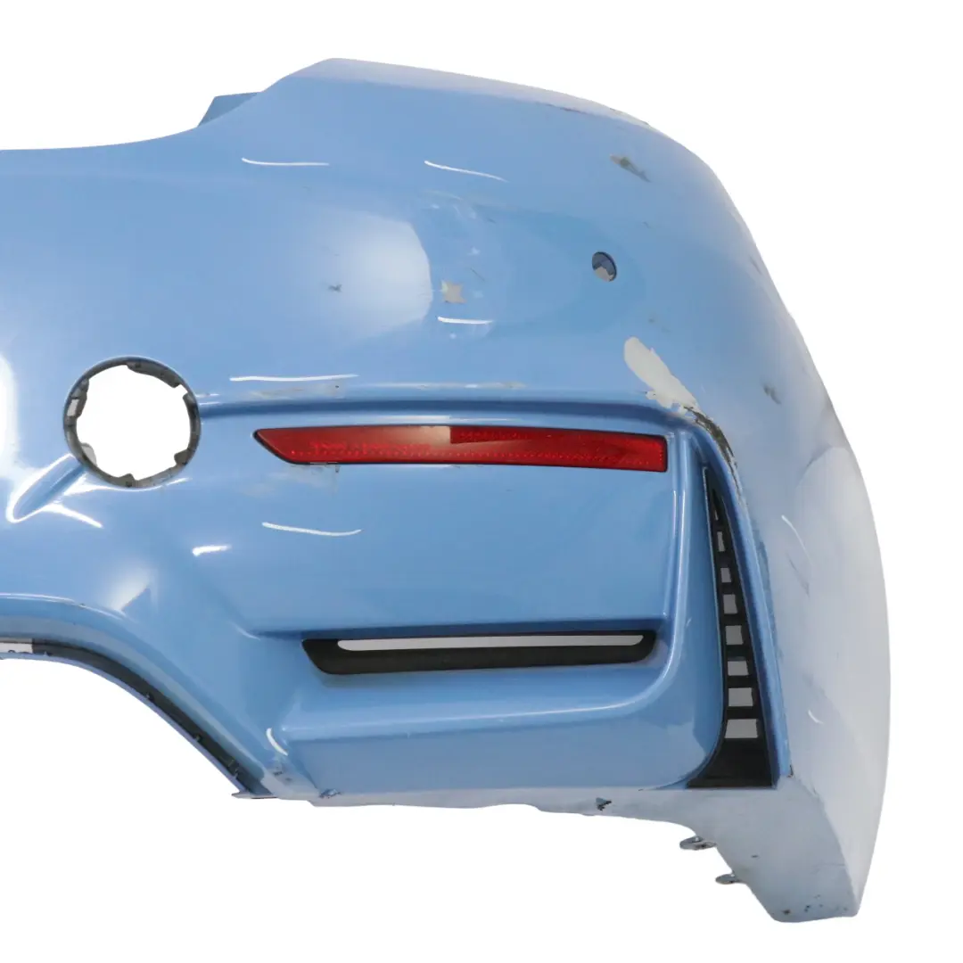 BMW F82 F83 M4 Complete Rear Bumper PDC Yas Marina Blue Metallic - B68 - SKU 8056223-YMB1 - Part number 8056223