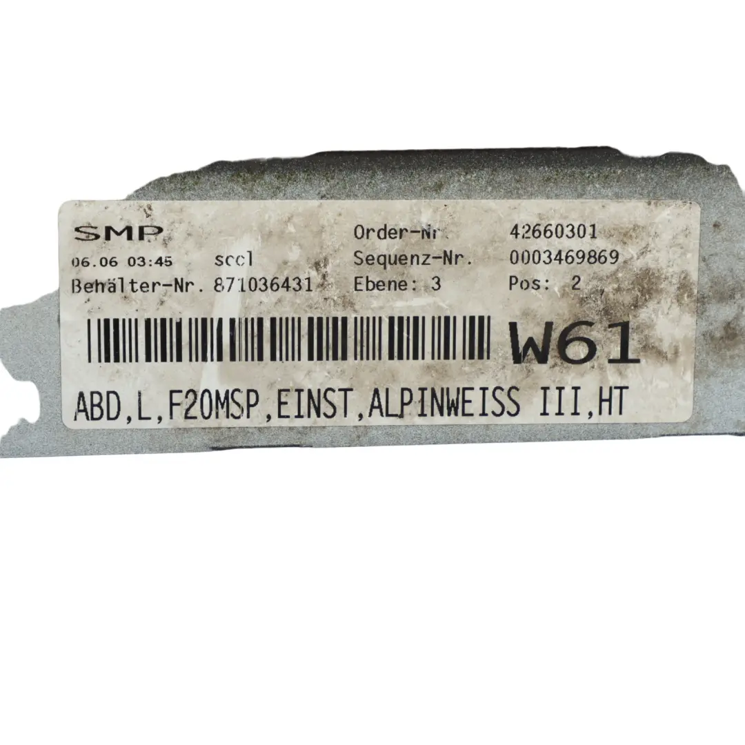 Side Skirt BMW F20 M Sport Sill Strip Cover Left N/S Alpine White - 300 to with Part number 8056815 Side Skirt BMW F20 M Sport Sill Strip Cover Left N/S Alpine White - 300 - SKU 8056815-AW3 - Part number 8056815