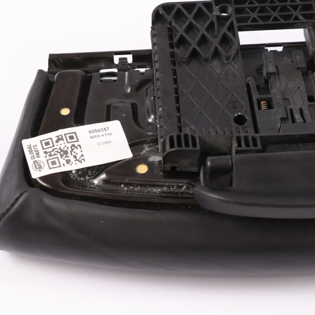 BMW F83 M4 Sport Asientos Delanteros Soporte Muslo Cuero Merino Negro - SKU 8058357 - Número de pieza 8058357