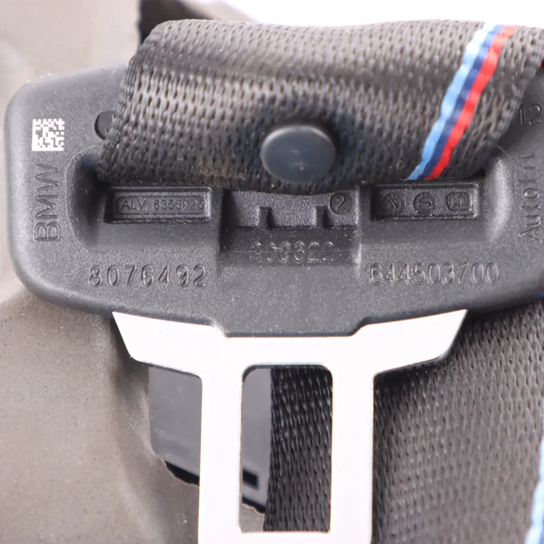  Seatbelt BMW F44 Gran Coupe Upper Seat Belt Rear Right O/S M Sport Black - SKU 8076492 - Part number 8076492