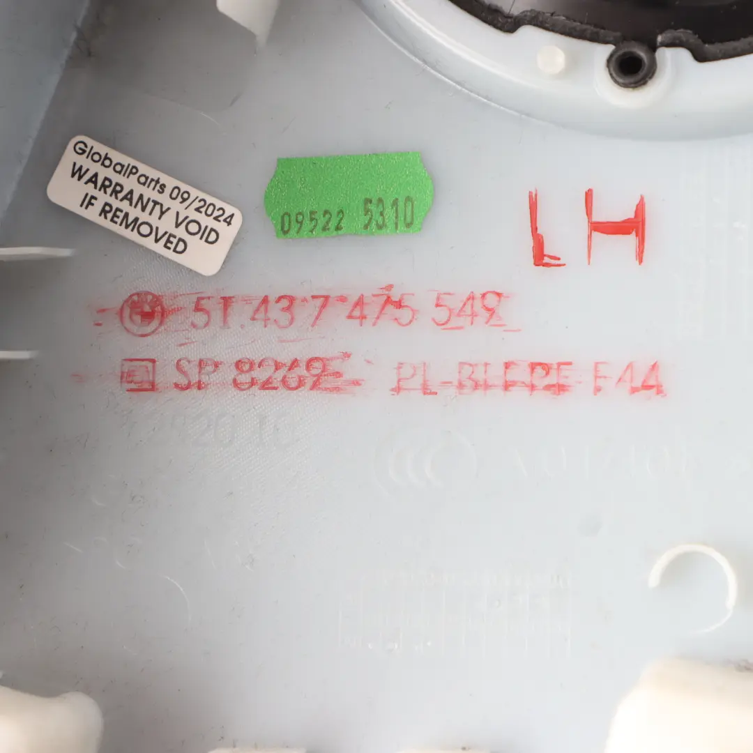 Columna B Izquierda Embellecedor Panel Antracita para BMW F44 Gran Coupe con número de pieza 8096753 BMW F44 Gran Coupe Columna B Izquierda Embellecedor Panel Antracita - SKU 8096753 - Número de pieza 8096753