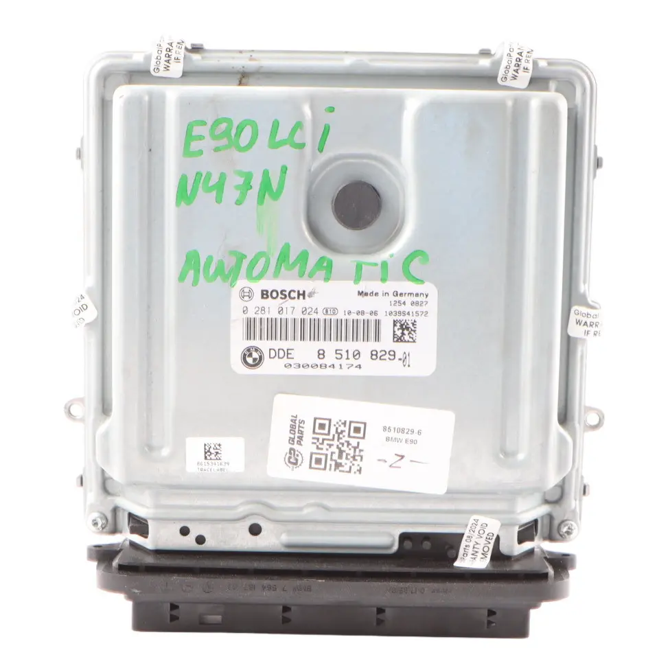 N47N 320d 184HP Engine Control Unit ECU DDE Automatic to BMW E90 E91 LCI with Part number 8510829 BMW E90 E91 LCI N47N 320d 184HP Engine Control Unit ECU DDE Automatic - SKU 8510829-6 - Part number 8510829