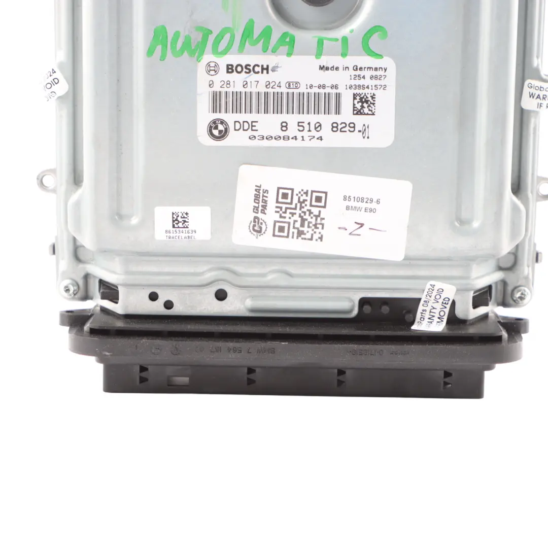N47N 320d 184HP Engine Control Unit ECU DDE Automatic BMW E90 E91 LCI - SKU 8510829-6 - Part number 8510829