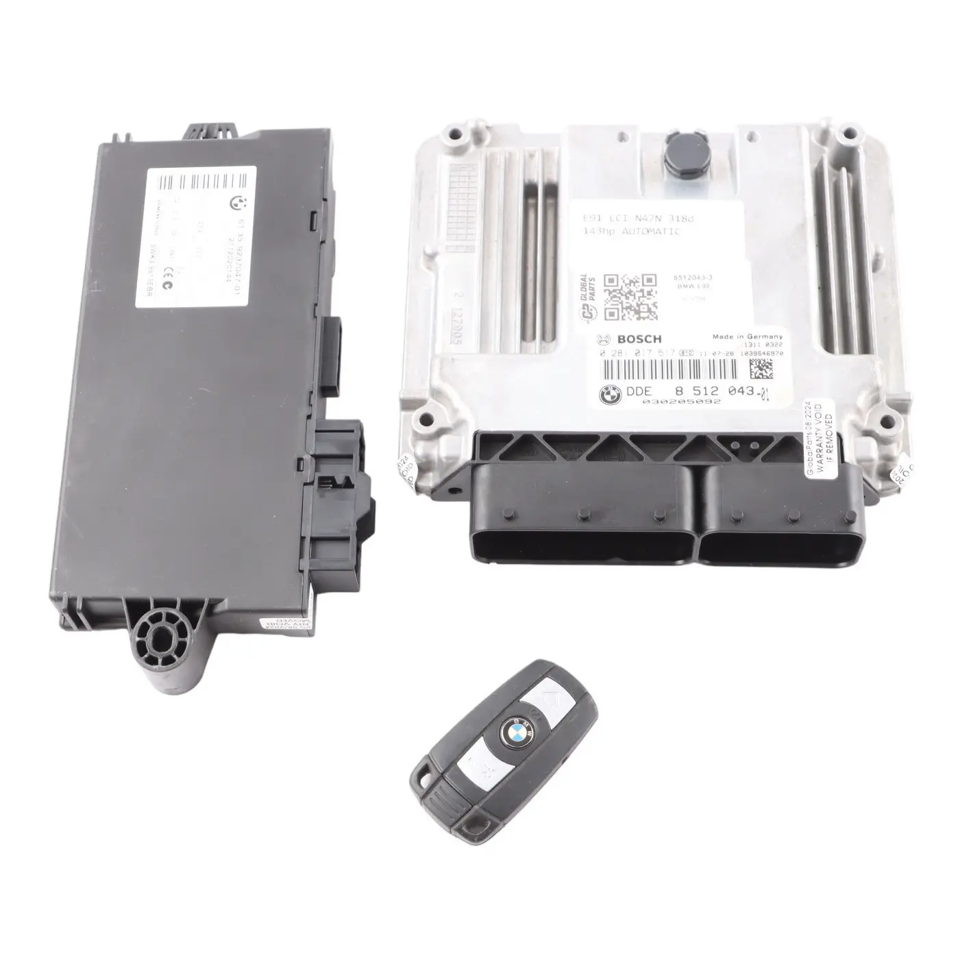 BMW E90 LCI 318d N47N 143PS Motor ECU Kit DDE 8512043 CAS3 Schlüssel Automatik