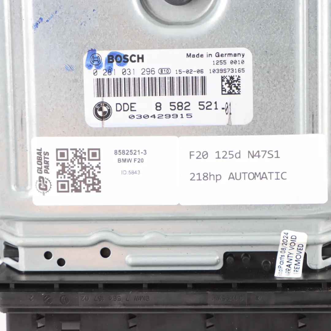 N47S1 218HP Engine Unit ECU Kit DDE FEM Key to BMW F20 125d F30 325d with Part number 8582521 BMW F20 125d F30 325d N47S1 218HP Engine Unit ECU Kit DDE FEM Key - SKU 8582521-3 - Part number 8582521