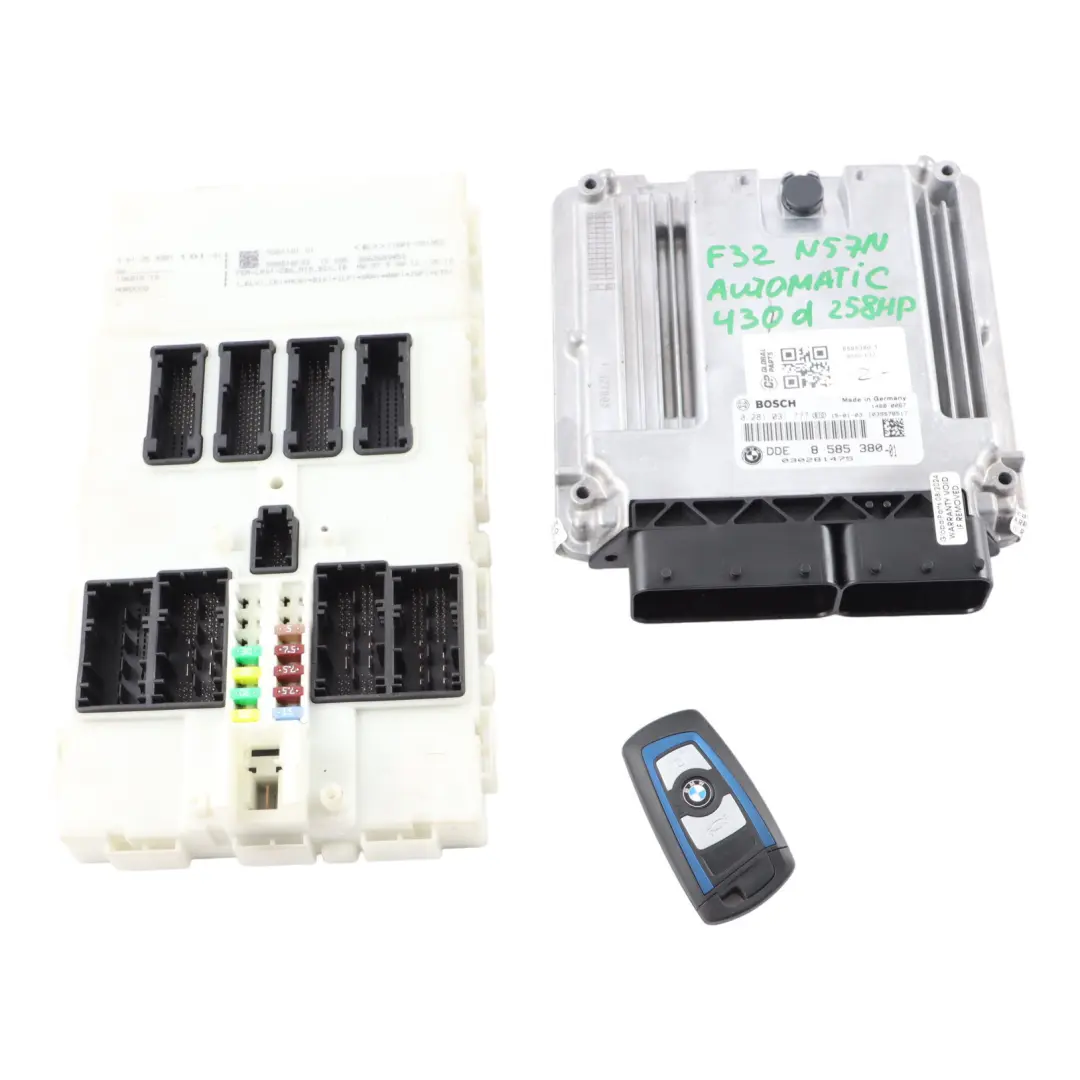 BMW F30 330d F32 430d N57N 258HP Unità di controllo ECU Kit DDE FEM Key - SKU 8585380-1 - Numero di parte 8585380