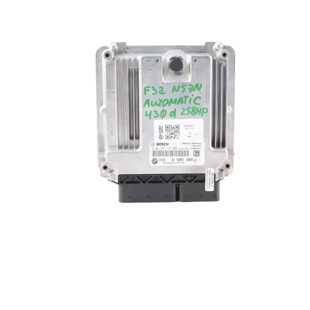 BMW F30 330d F32 430d N57N 258HP Steuergerät ECU Kit DDE FEM Schlüssel - SKU 8585380-1 - Teilenummer 8585380