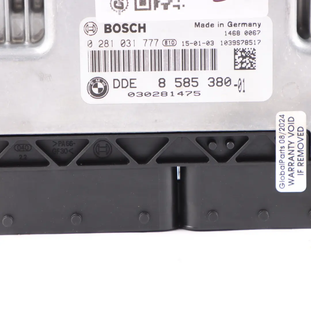 BMW F30 330d F32 430d N57N 258HP Steuergerät ECU Kit DDE FEM Schlüssel - SKU 8585380-1 - Teilenummer 8585380