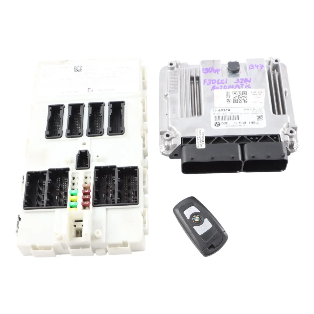 B47 190HP Engine Unit ECU Kit DDE Key FEM to BMW F20 120d F30 320d LCI with Part number 8589145 BMW F20 120d F30 320d LCI B47 190HP Engine Unit ECU Kit DDE Key FEM - SKU 8589145-5 - Part number 8589145