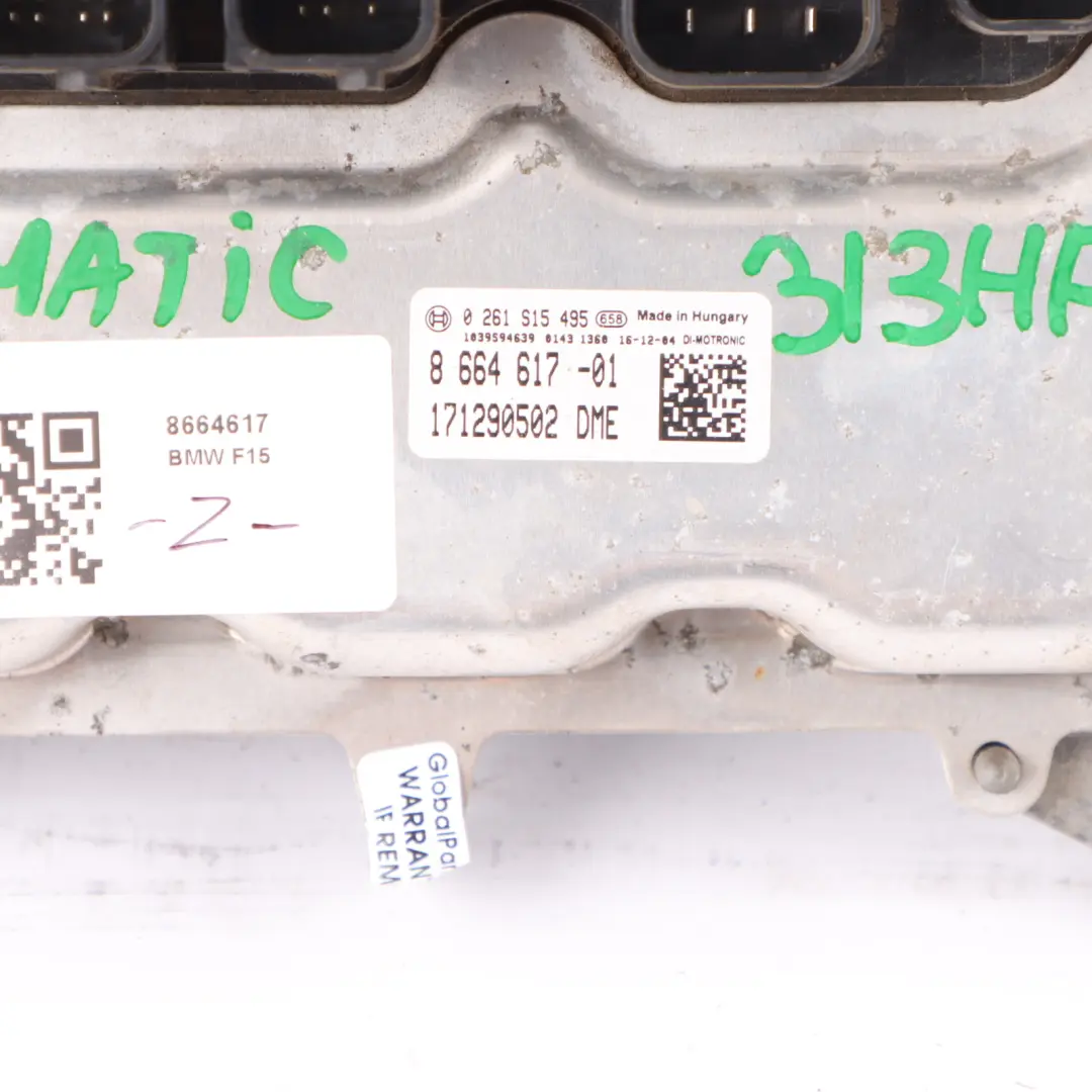 BMW X5 F15 40eX N20 313HP Engine Control Unit ECU Unit DME Automatic - SKU 8664617 - Part number 8664617