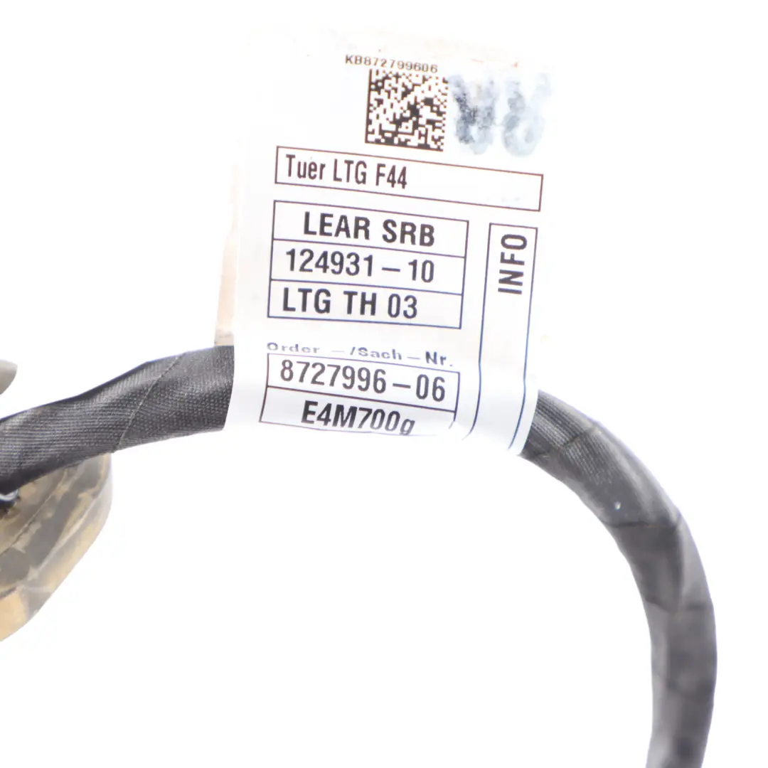 Faisceau câblage de porte arrière droite gauche 8727996 pour BMW F44 Gran Coupe à propos du numéro de pièce 8727997 BMW F44 Gran Coupe Faisceau câblage de porte arrière droite gauche 8727996 - SKU 8727997 - Numéro de pièce 8727997
