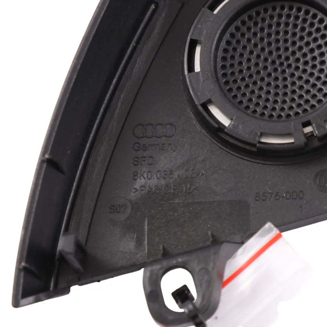 Tweeter Speaker Cover Door Front Left N/S Trim Black to Audi A4 B8 with Part number 8K0035423A Audi A4 B8 Tweeter Speaker Cover Door Front Left N/S Trim Black - SKU 8K0035423A - Part number 8K0035423A