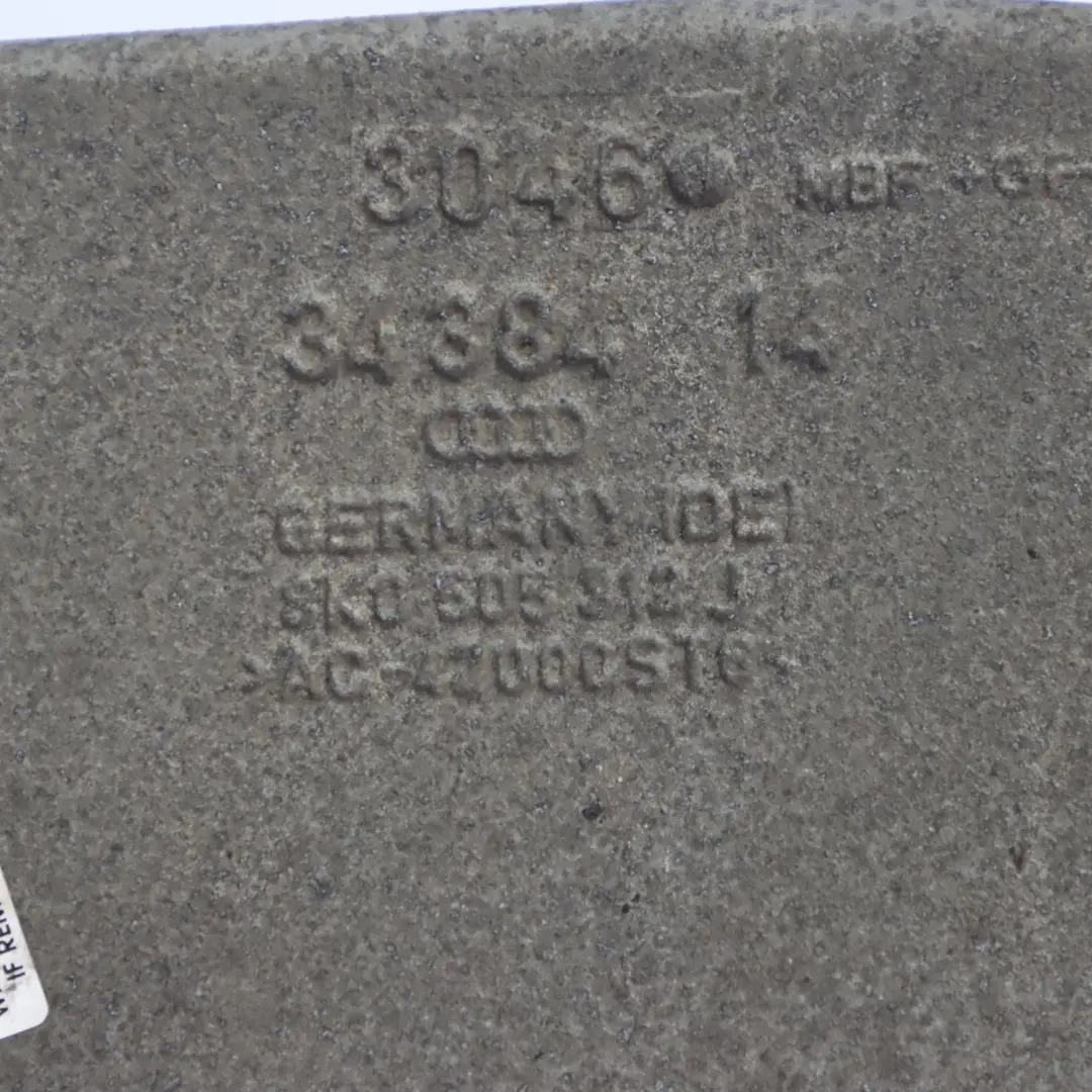 Audi A4 B8 Moyeu de Roue Arrière Droit Roue Frein Disque Etrier - SKU 8K0505432AP - Numéro de pièce 8K0505432AP
