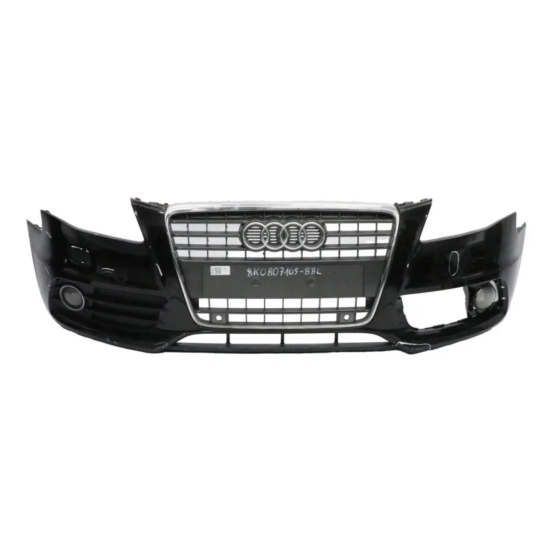 Front Bumper Trim Panel Cover Brilliant Black - LY9B to Audi A4 B8 with Part number 8K0807105 Audi A4 B8 Front Bumper Trim Panel Cover Brilliant Black - LY9B - SKU 8K0807105-BBL - Part number 8K0807105