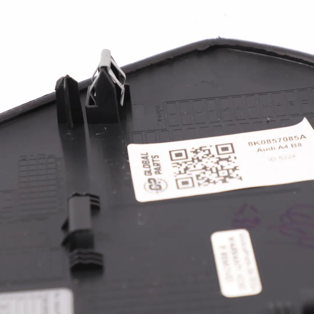 Panel Salpicadero Delantero Izquierdo Embellecedor Negro para Audi A4 B8 con número de pieza 8K0857085A Audi A4 B8 Panel Salpicadero Delantero Izquierdo Embellecedor Negro - SKU 8K0857085A - Número de pieza 8K0857085A