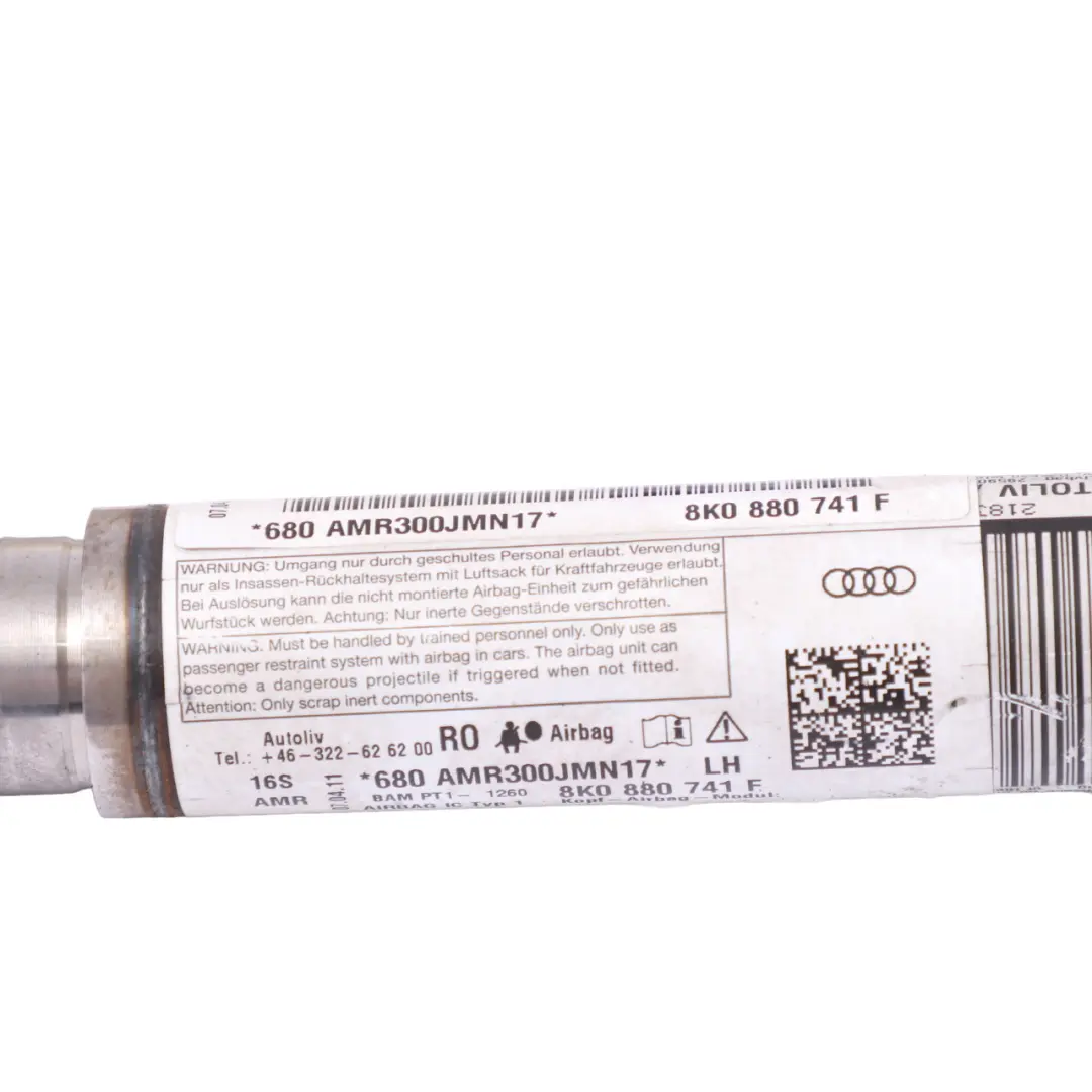 Audi A4 B8 Módulo de aire de cortina de techo de cabeza izquierda - SKU 8K0880741F - Número de pieza 8K0880741F