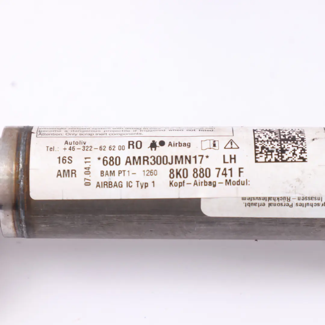 Modulo aria tettuccio sinistro sicurezza Air Bag per Audi A4 B8 con numero di parte 8K0880741F Audi A4 B8 Modulo aria tettuccio sinistro sicurezza Air Bag - SKU 8K0880741F - Numero di parte 8K0880741F