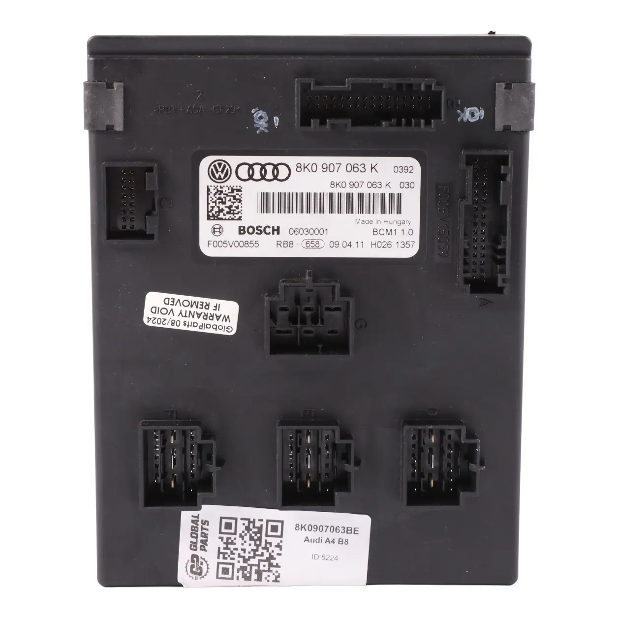 Audi A4 B8 Unidad Confort Body Control Módulo BCM Unidad ECU 8K0907063K