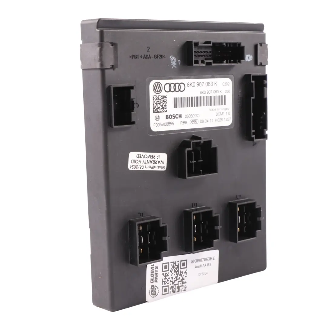 Module L'Unité Confort Commande Carrosserie BCM Unité ECU 8K0907063K pour Audi A4 B8 à propos du numéro de pièce 8K0907063BE Audi A4 B8 Module L'Unité Confort Commande Carrosserie BCM Unité ECU 8K0907063K - SKU 8K0907063BE - Numéro de pièce 8K0907063BE