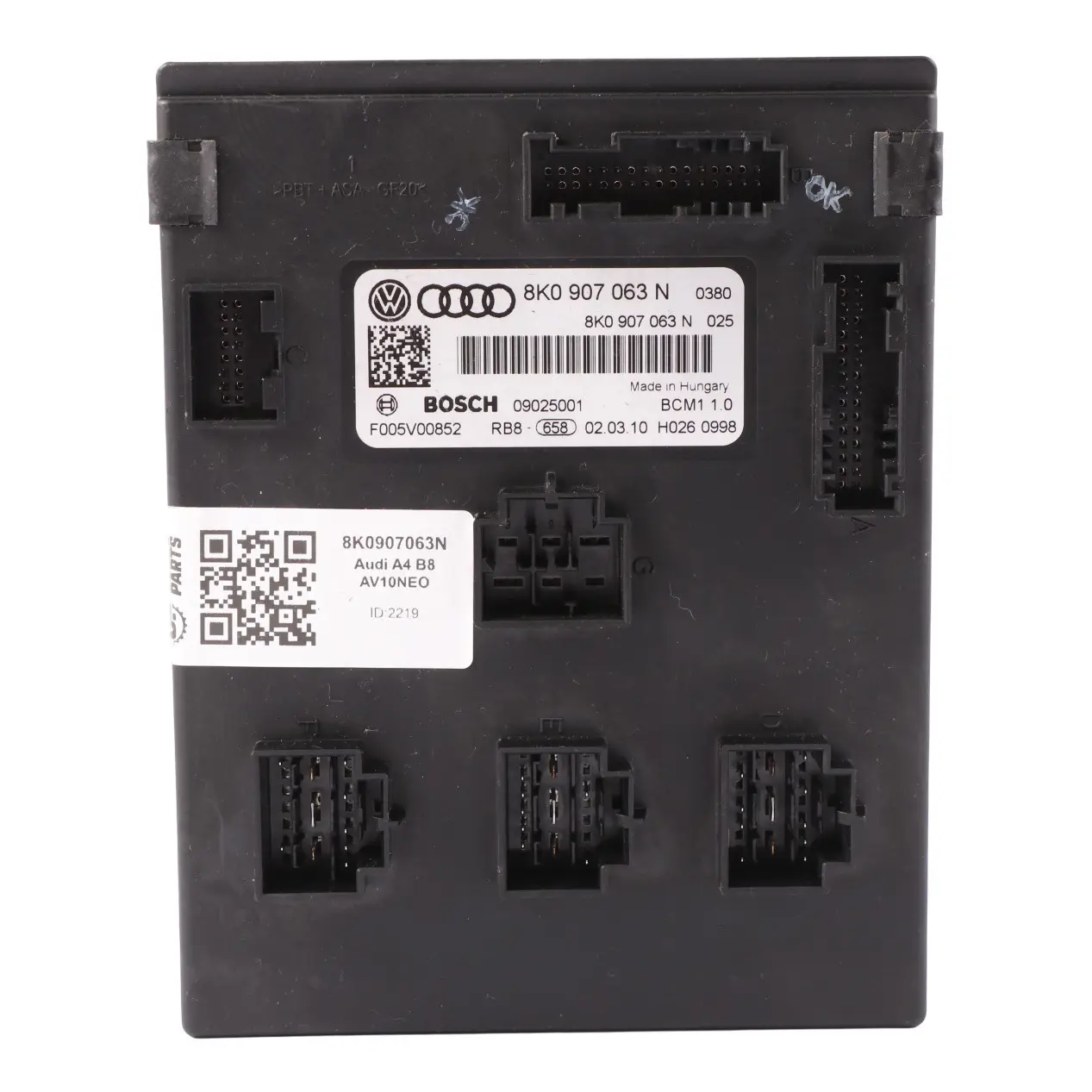 Audi A4 B8 Body Control Comfort Unit Module BCM Unit ECU 8K0907063N