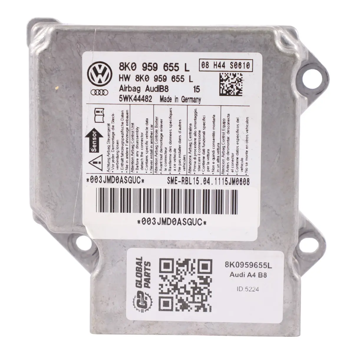 Audi A4 B8 Modulo aria Unità controllo ECU Crash Control 8K0959655L