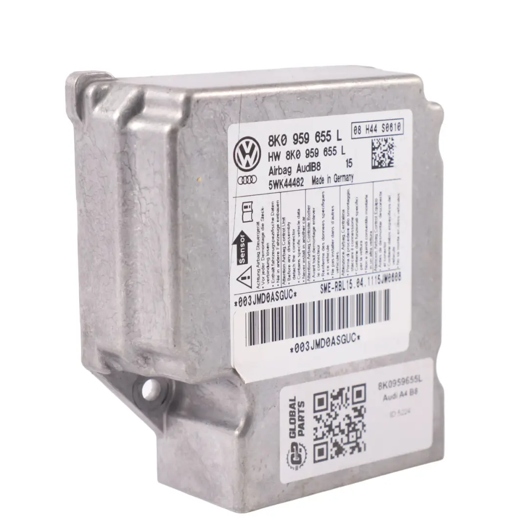 Module Control Unit ECU Crash Control para Audi A4 B8 Air con número de pieza 8K0959655L Audi A4 B8 Air Module Control Unit ECU Crash Control - SKU 8K0959655L - Número de pieza 8K0959655L