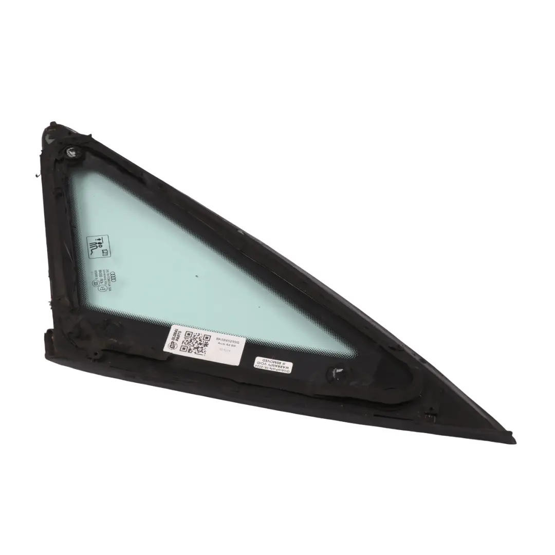 Triangle vitre custode arrière gauche Side Glass AS2 pour Audi A4 B8 à propos du numéro de pièce 8K5845299G Audi A4 B8 Triangle vitre custode arrière gauche Side Glass AS2 - SKU 8K5845299G - Numéro de pièce 8K5845299G