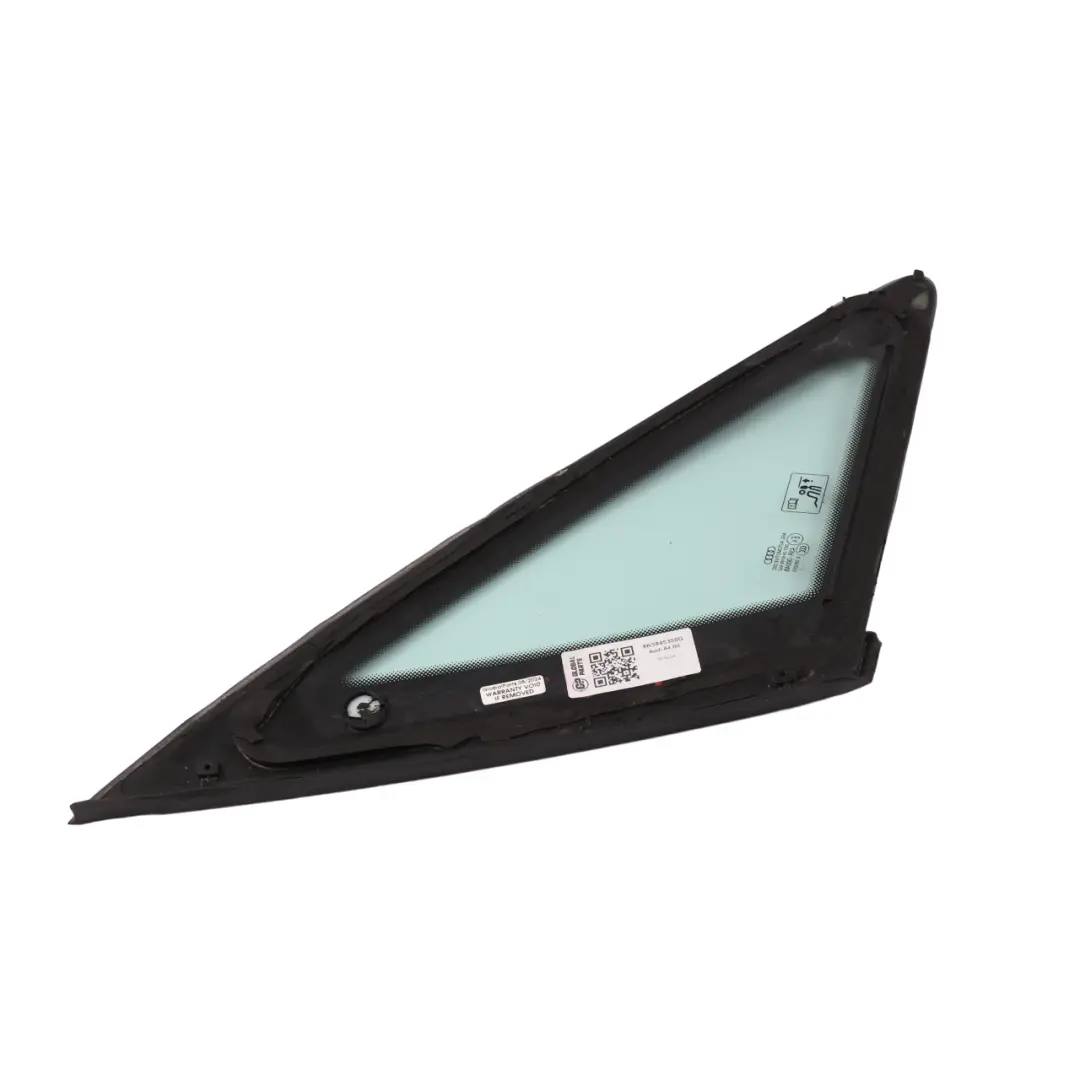 Quarter Window Triangle Glass Right O/S Glass AS2 to Audi A4 B8 Rear with Part number 8K5845300G Audi A4 B8 Rear Quarter Window Triangle Glass Right O/S Glass AS2 - SKU 8K5845300G - Part number 8K5845300G