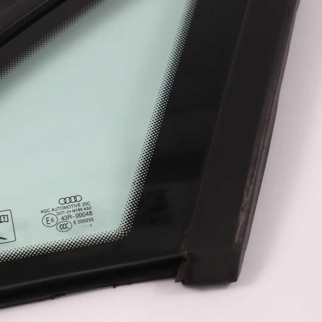 Quarter Window Triangle Glass Right O/S Glass AS2 to Audi A4 B8 Rear with Part number 8K5845300G Audi A4 B8 Rear Quarter Window Triangle Glass Right O/S Glass AS2 - SKU 8K5845300G - Part number 8K5845300G