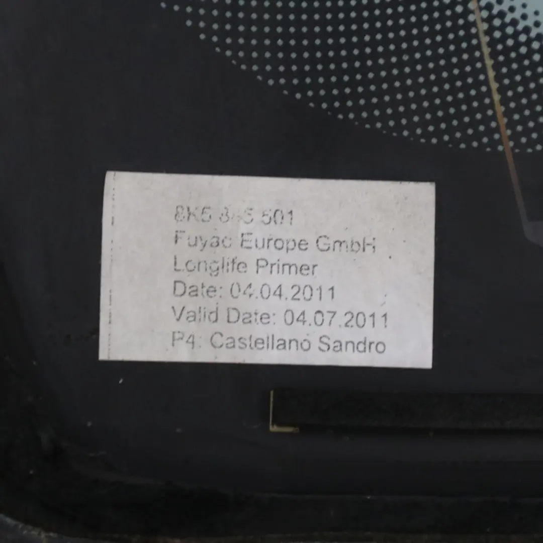 Audi A4 B8 Sedan Szyba Tył Tylna AS2 - SKU 8K5845501 - Numer Części 8K5845501