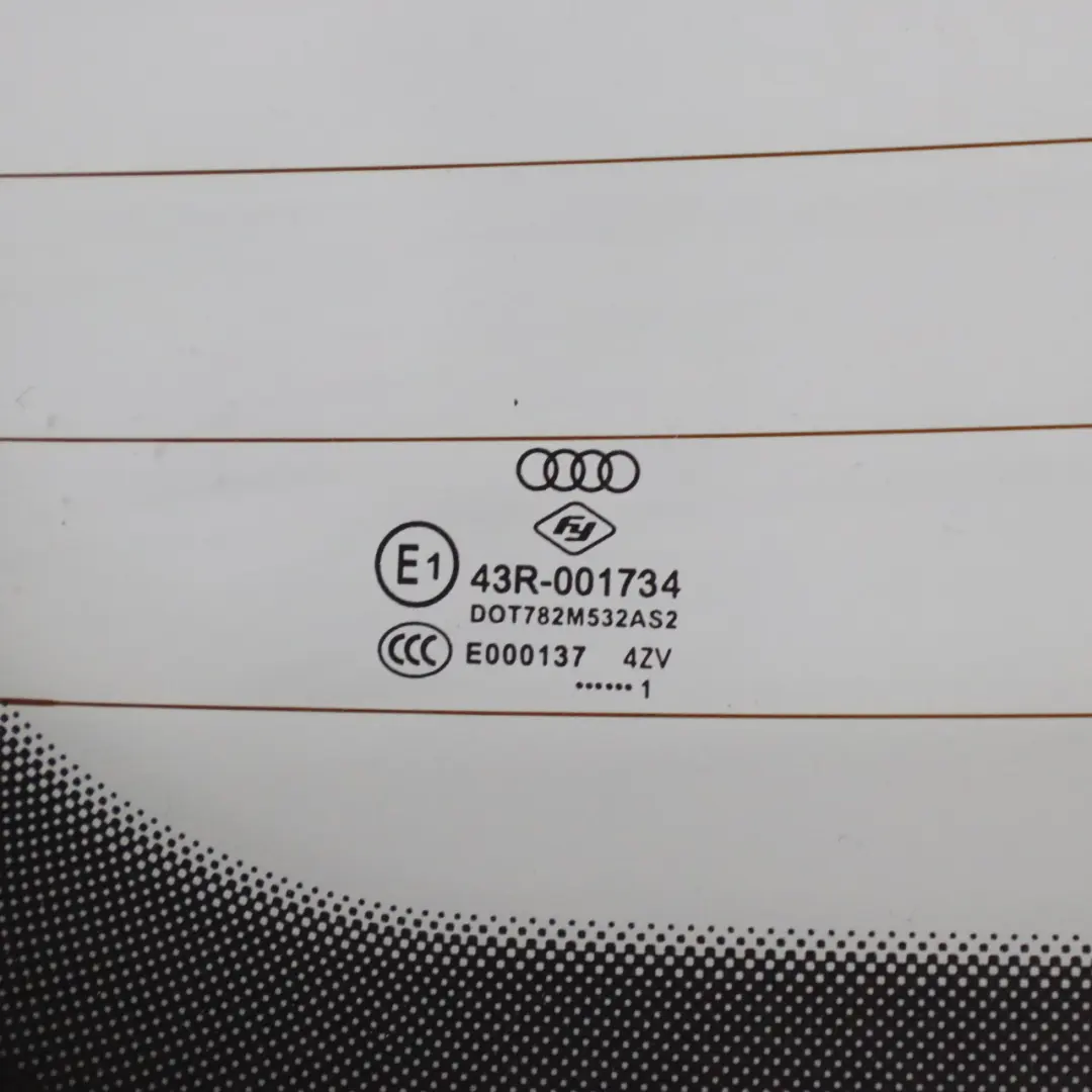 Audi A4 B8 Sedan Szyba Tył Tylna AS2 - SKU 8K5845501 - Numer Części 8K5845501