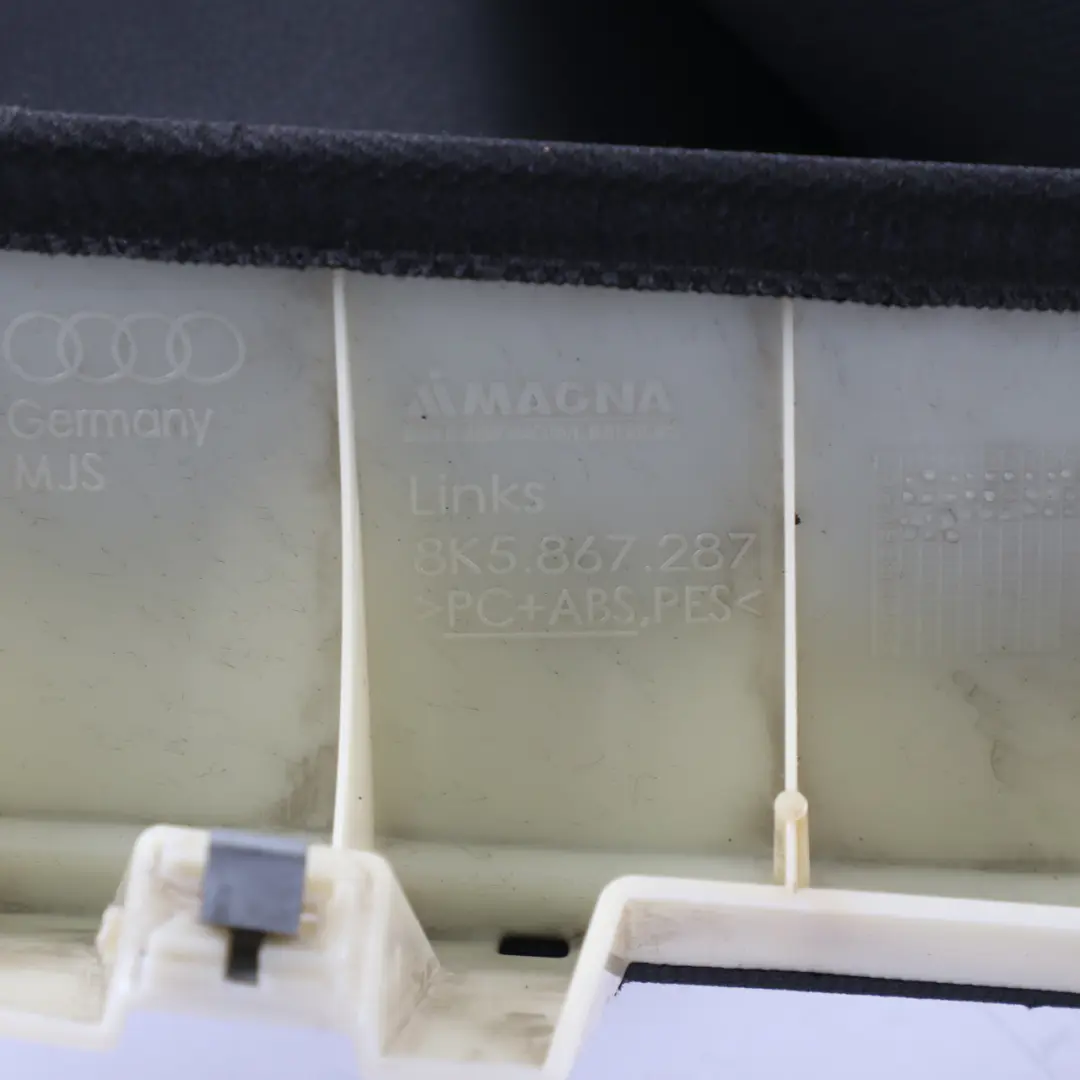 Osłona Słupka C Tylna Lewa Czarna do Audi A4 B8 o numerze 8K5867287A Audi A4 B8 Osłona Słupka C Tylna Lewa Czarna - SKU 8K5867287A - Numer Części 8K5867287A