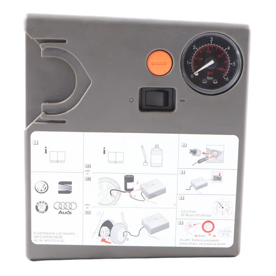 6J Gonflage pneus Pompe air Compresseur Outil réparation pour Seat Ibiza à propos du numéro de pièce 8P0012615C Seat Ibiza 6J Gonflage pneus Pompe air Compresseur Outil réparation - SKU 8P0012615C - Numéro de pièce 8P0012615C