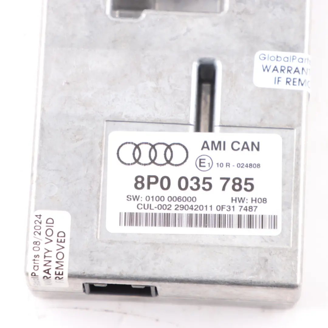 MMI Multimedia Interface Unit Module Control ECU to Audi A3 8P with Part number 8P0035785 Audi A3 8P MMI Multimedia Interface Unit Module Control ECU - SKU 8P0035785 - Part number 8P0035785