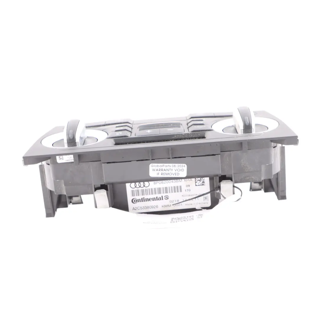 Audi A3 8P Dashboard Air Vent A/C Heater Climate Control Panel - SKU 8P0820043BM - Part number 8P0820043BM