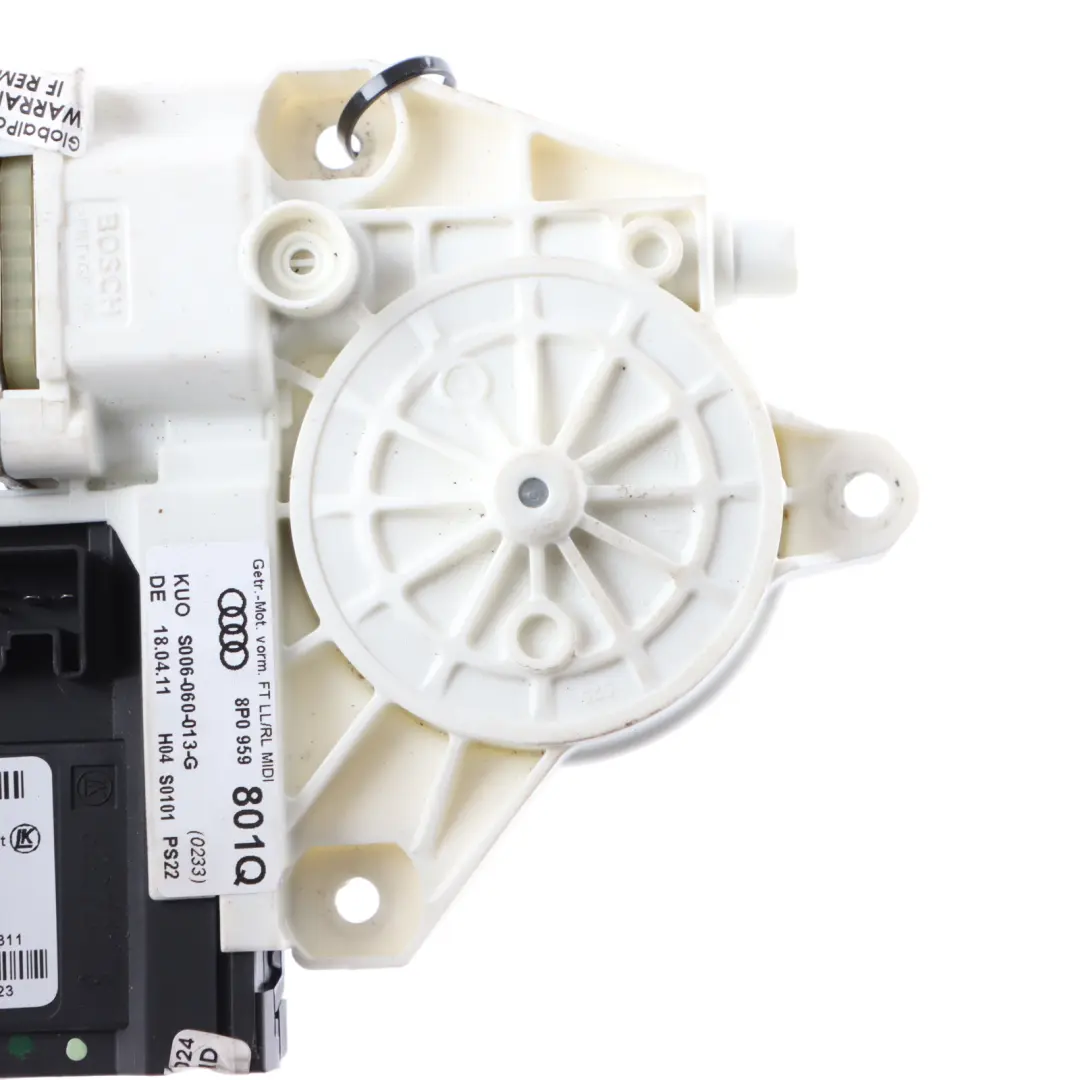 Audi A3 8P Window Lifter Motor Door Front Left N/S Regulator Drive - SKU 8P0959801P - Part number 8P0959801P