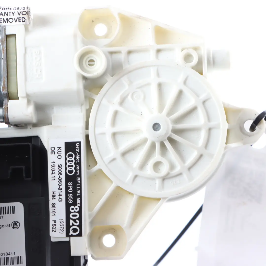 Moteur Lève Vitre Électrique Porte Droite Par Engrenages, pour Audi A3 8P à propos du numéro de pièce 8P0959802P Audi A3 8P Moteur Lève Vitre Électrique Porte Droite Par Engrenages, - SKU 8P0959802P - Numéro de pièce 8P0959802P