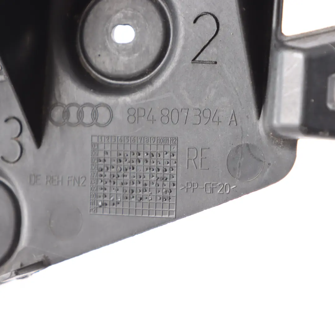 Audi A3 8P Bumper Bracket Rear Right O/S Trim Support Mount - SKU 8P4807394A - Part number 8P4807394A