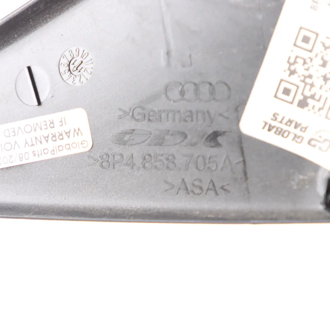 Espejo Cubierta Puerta Izquierda Interior Tapa Embellecedor 8P4858705 para Audi A3 8P con número de pieza 8P4858705A Audi A3 8P Espejo Cubierta Puerta Izquierda Interior Tapa Embellecedor 8P4858705 - SKU 8P4858705A - Número de pieza 8P4858705A