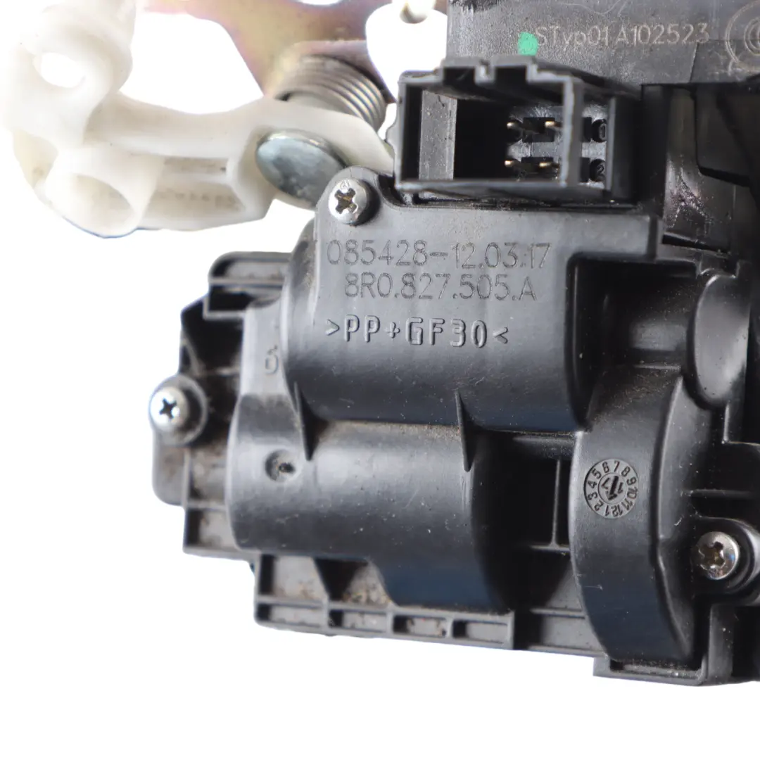 Serrure de coffre Audi A3 8V Mécanisme verrouillage du hayon arrière pour à propos du numéro de pièce 8R0827505A Serrure de coffre Audi A3 8V Mécanisme verrouillage du hayon arrière - SKU 8R0827505A - Numéro de pièce 8R0827505A