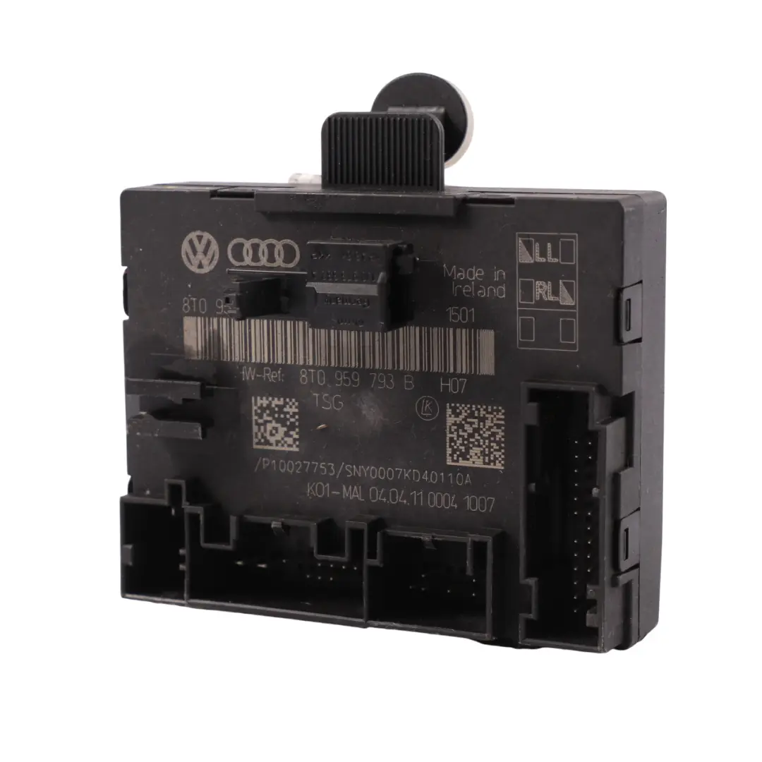 Modulo porta anteriore sinistra Unità di controllo ECU per Audi A4 B8 con numero di parte 8T0959793G Audi A4 B8 Modulo porta anteriore sinistra Unità di controllo ECU - SKU 8T0959793G - Numero di parte 8T0959793G