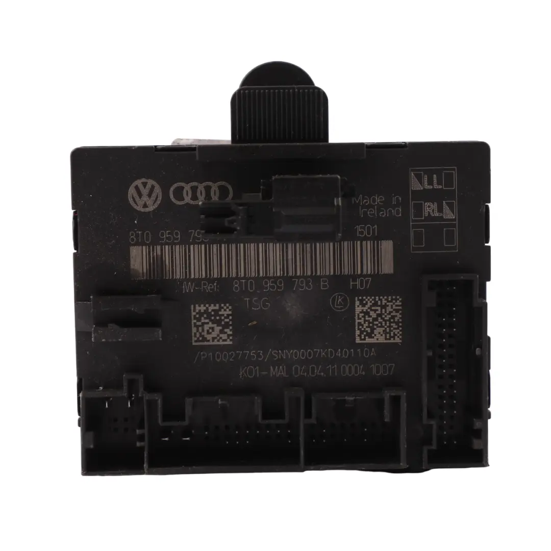 Modulo porta anteriore sinistra Unità di controllo ECU per Audi A4 B8 con numero di parte 8T0959793G Audi A4 B8 Modulo porta anteriore sinistra Unità di controllo ECU - SKU 8T0959793G - Numero di parte 8T0959793G