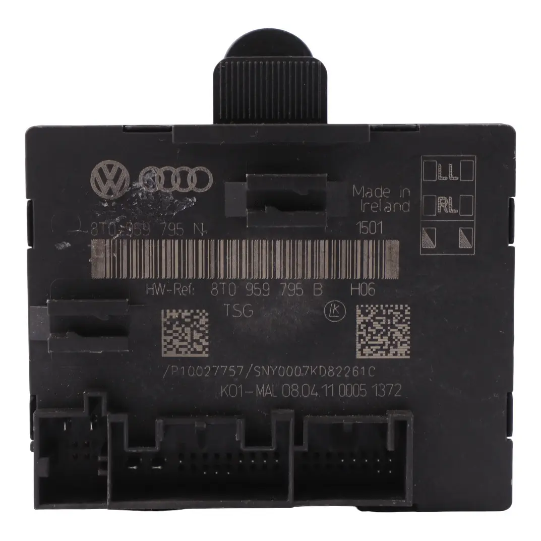 Unidad Módulo Control Trasera Izquierda Derecha para Audi A4 B8 con número de pieza 8T0959795H Audi A4 B8 Unidad Módulo Control Trasera Izquierda Derecha - SKU 8T0959795H - Número de pieza 8T0959795H