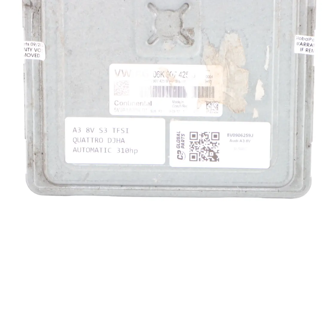 Audi A3 8V S3 2.0 TFSI DJHA 310HP Quattro Engine ECU Automatic - SKU 8V0906259J - Part number 8V0906259J