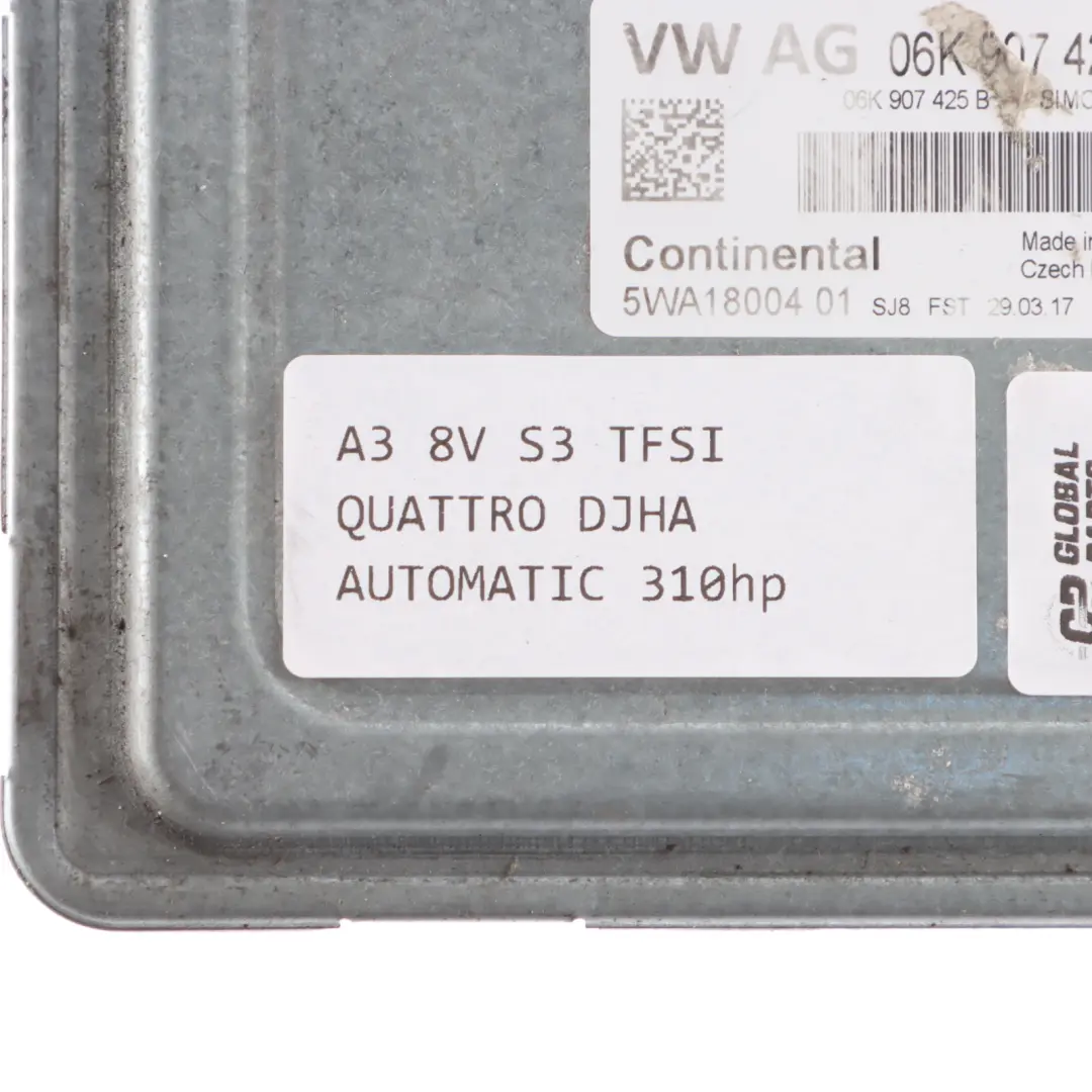 Audi A3 8V S3 2.0 TFSI DJHA 310HP Quattro Engine ECU Automatic - SKU 8V0906259J - Part number 8V0906259J