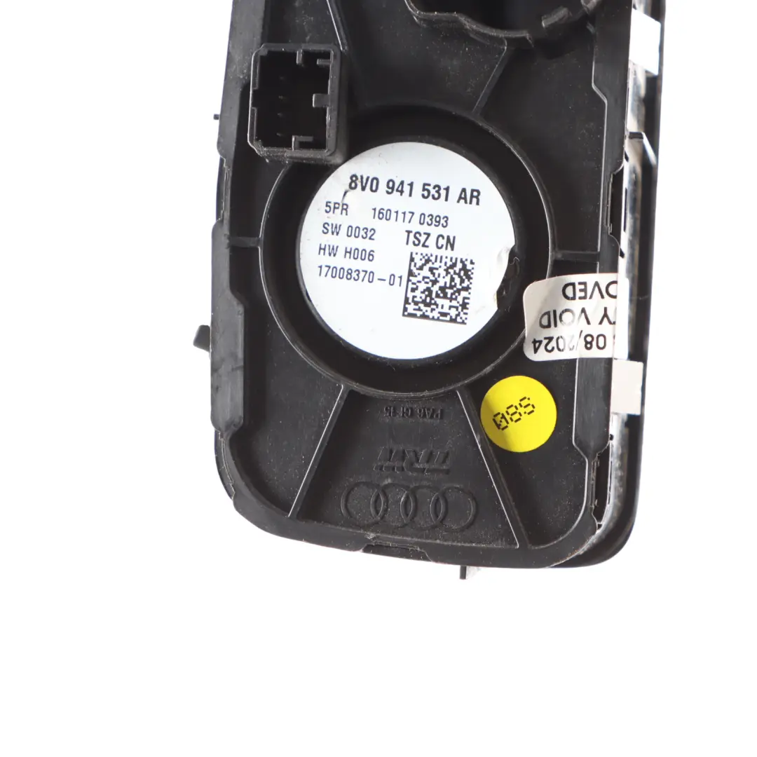 Interruptor Luces Tablero Panel Control Faros Negro para Audi A3 S3 8V con número de pieza 8V0941531AR Audi A3 S3 8V Interruptor Luces Tablero Panel Control Faros Negro - SKU 8V0941531AR - Número de pieza 8V0941531AR