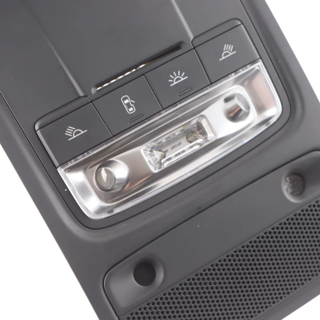 Interior Panel Luz Techo Negro Luz Lectura Delantera para Audi A3 S3 8V con número de pieza 8V0947135J Audi A3 S3 8V Interior Panel Luz Techo Negro Luz Lectura Delantera - SKU 8V0947135J - Número de pieza 8V0947135J